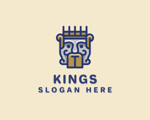 Royal King Face logo design