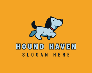 Cute Dog Walking logo design