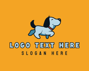 Hound - Cute Dog Walking logo design