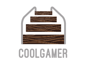 Wood Stairs Carpentry Logo