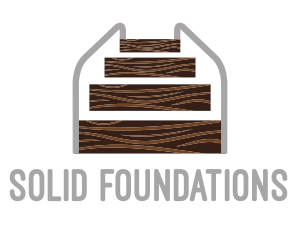 Wood Stairs Carpentry Logo