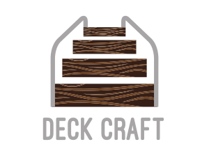 Deck - Wood Stairs Carpentry logo design