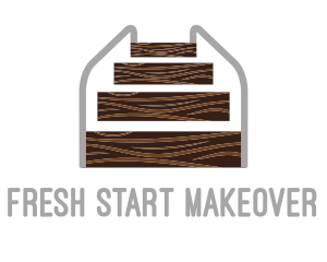 Wood Stairs Carpentry logo design