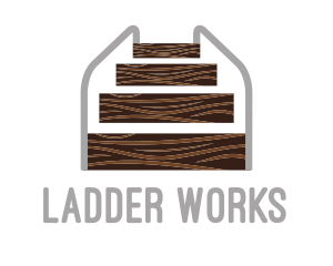 Wood Stairs Carpentry logo design