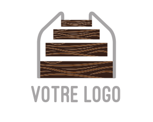 Furnishing - Wood Stairs Carpentry logo design