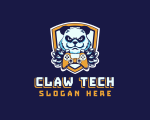 Claw - Panda Shield Game Controller logo design