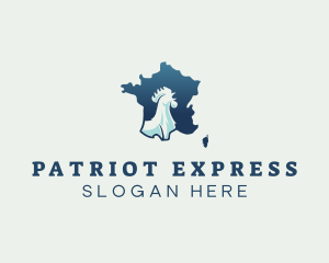 Nationalist - Rooster France Map logo design