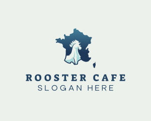 Rooster - Rooster France Map logo design