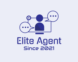 Agent - Chat Support Agent logo design