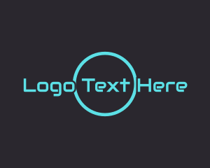 Wordmark - Neon Blue Tech logo design