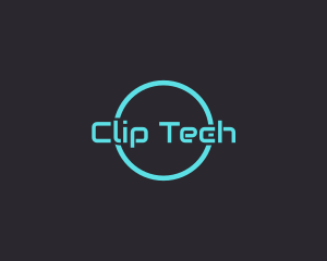 Neon Blue Tech logo design