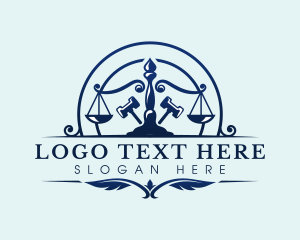 Law - Law Scale Judge logo design