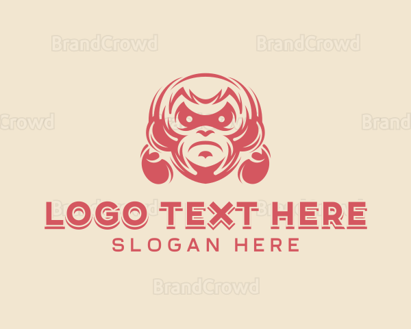 Angry Boxer Monkey Logo