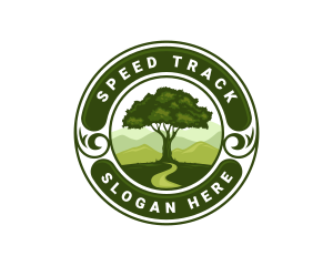 Tree Planting - Tree Landscaping Mountain logo design
