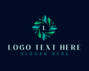 Farming - Garden Leaves Wreath logo design