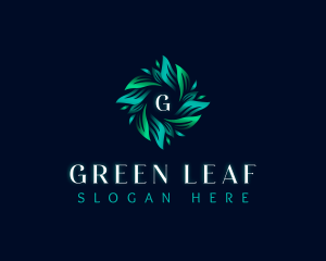 Garden Leaves Wreath logo design