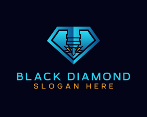 Diamond Laser Engraving logo design