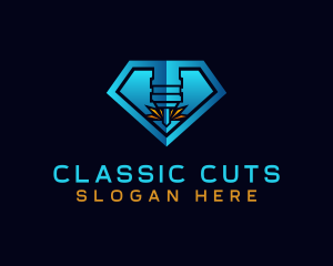 Diamond Laser Engraving logo design