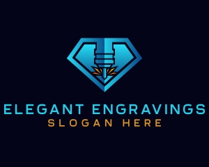 Diamond Laser Engraving logo design