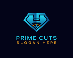 Diamond Laser Engraving logo design