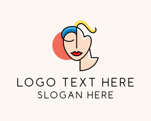 Painting Shop - Art Face Woman logo design