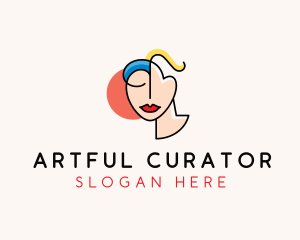 Art Face Woman logo design