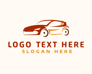 Racecar - Sedan Race Driver logo design