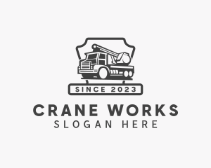 Crane - Construction Crane Trucking logo design