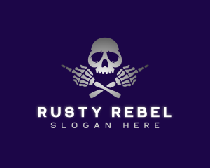 Rude Profanity Skull logo design