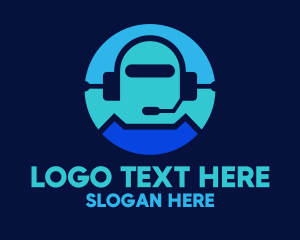 Headset - Robot Tech Support logo design
