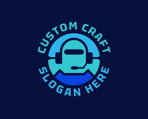 Tech Customer Support Headset logo design