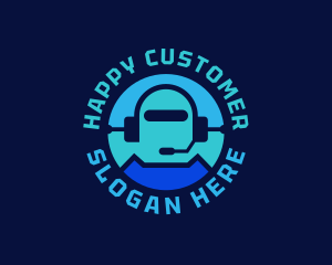 Tech Customer Support Headset logo design