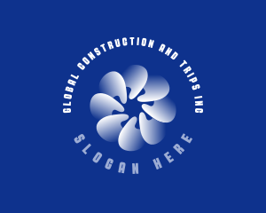 Refrigeration - HVAC Fan Maintenance logo design