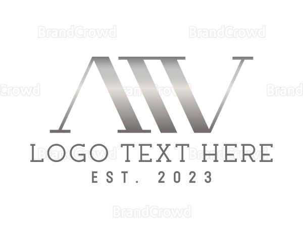 Modern Metallic Business Logo