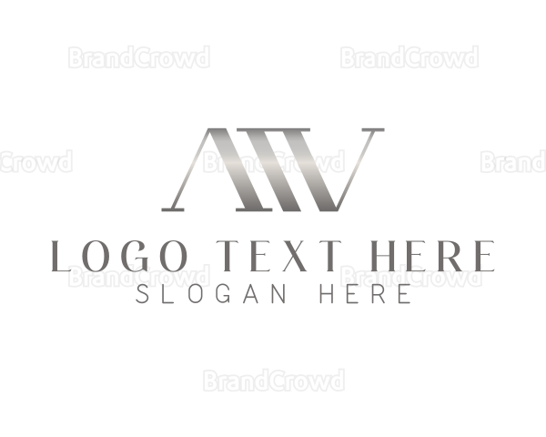 Luxury Hotel Letter AW Logo