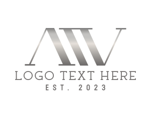 Serif - Modern Metallic Business logo design