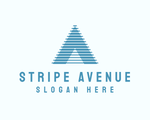 Striped - Geometric Marketing Letter A logo design