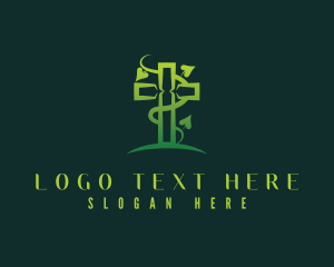 Leaf - Fellowship Church Cross logo design