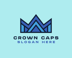 Headwear - Modern Geometric Crown logo design