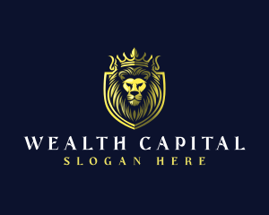 Crown Shield Lion logo design