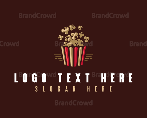 Popcorn Cinema Snack Logo