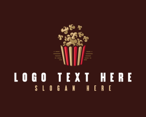 Cinema - Popcorn Cinema Snack logo design