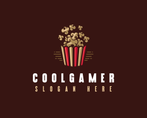 Popcorn Cinema Snack Logo