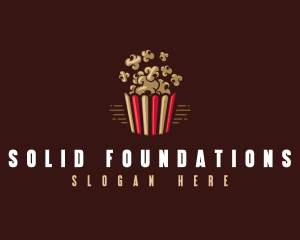 Theme Park - Popcorn Cinema Snack logo design
