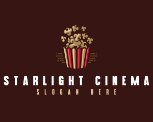 Cinema - Popcorn Cinema Snack logo design