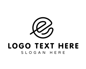 Unique - Monoline Company Letter E logo design