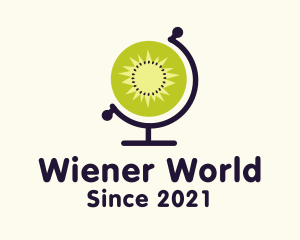 Kiwi Fruit Globe  logo design