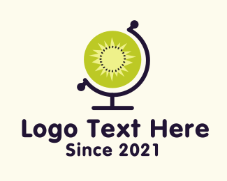 Kiwi Fruit Globe  logo design
