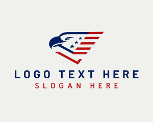 Nationality - Patriotic American Eagle logo design