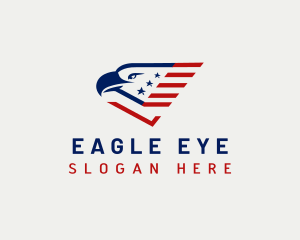 Patriotic American Eagle logo design